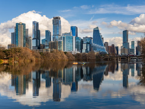 Austin Skyline Reflection in Lady Bird Lake
