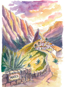 Masca Gorge Descending Toward Tenerife’s Endless Atlantic Horizon
