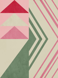 Green and Pink Geometric Abstract 1