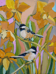Chickadee + Daffodils