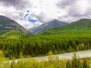 Bear Creek and mountains of Glacier National Park