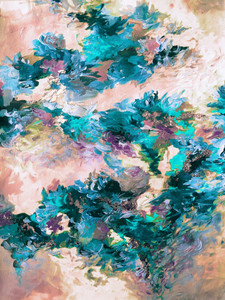 WHEN WE WERE MERMAIDS, NEVERLAND - ABSTRACT LANDSCAPE PAINTING