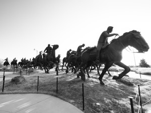 Land Run Monument, Black & White
