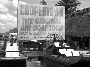 Airboat tours in the Florida Everglades.