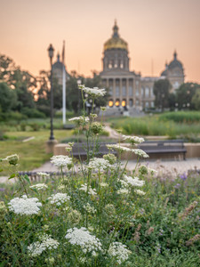 Sunrise at the Iowa State Capitol