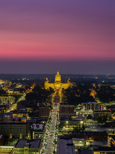 Iowa State Capitol Sunrise View