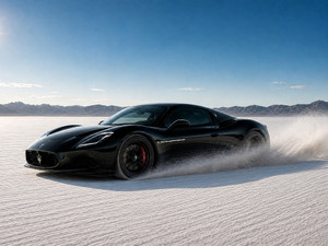 Maserati on Salt Flats