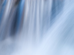 Abstract Cascade in Blue and White