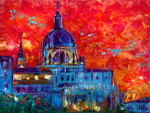 Almudena Cathedral at Sunset​