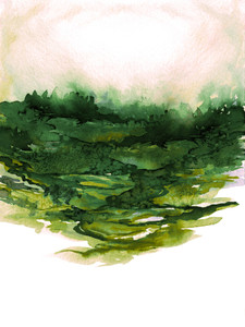 THE LONG ROAD 6 - ABSTRACT FOREST LANDSCAPE PAINTING