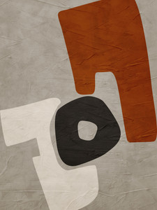 Abstract Organic Geometric Art in Earthy Tones​​​​​​​​​​​​​​​​​​​​​