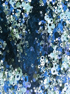 SUBMERGED 10 INVERTED - ABSTRACT BUBBLES ORGANIC PAINTING
