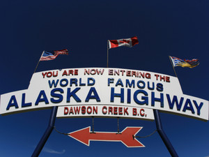 Alaska Highway Entry Sign