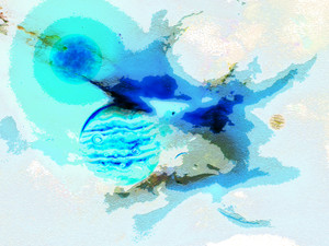 Abstract Planet in Space (inverted)