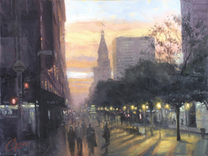 16th St Mall at Sunset - Denver, Colorado