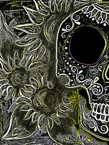 Sunflower Skull