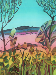 Pink and Blue Landscape