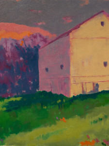 Yellow Barn At Daybreak