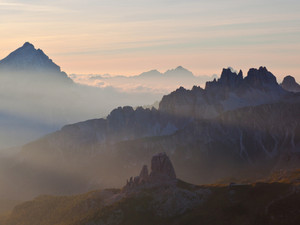 Dolomites, Italy, Sunrise Cinque Torri