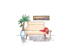 Waiting room at home