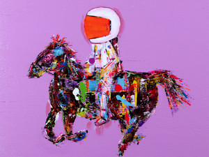 Astronaut On Horse On Pink