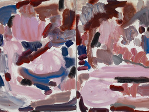 Abstract Diptych, Rose, Mauve