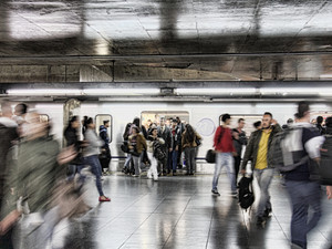 Busy São Paulo Metro
