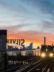 7 Train at Sunset