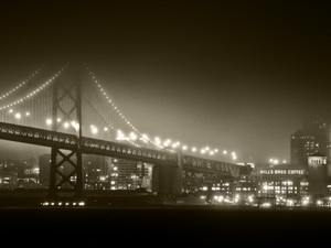 Bay Bridge Fog - Embarcadero, San Francsico