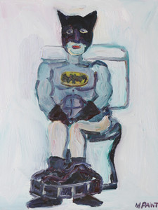 Batman on the toilet
