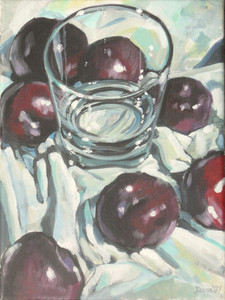 Waterglass With Plums