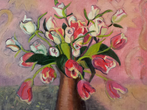Tulips & White Roses