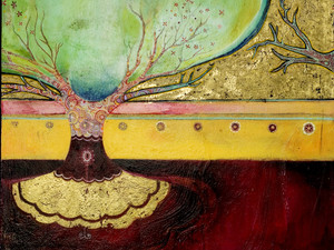Ornamented Tree (Reverie in Blue-Green)