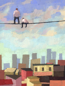 Perched: 2 Guys Looking On