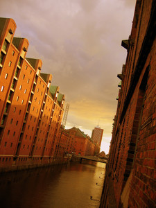 Canal in the Hafencity- Hamburg