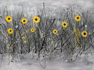 Sunflowers in Black & White