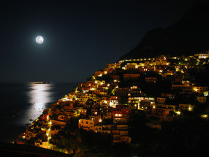Moonlit Siren Islands from Positano Italy
