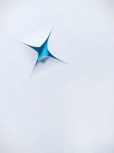 Blue Star on White