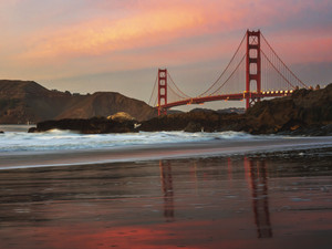 Golden Gate Pink Reflections