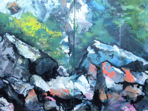 Rocks at Lopez Island (diptych )