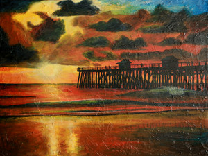 Red Sunset at The Pier