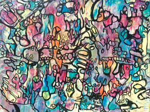 FOX. incredible abstract. Aurora borealis, marble, soft smog