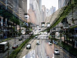 Möbius city (Hong Kong cityscape)