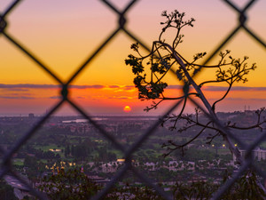 Fenced in Sunset in San Diego, California