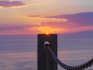 Chain Link Vibrant Sunset | Torrey Pines, San Diego