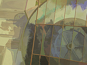 Junkyard Gate (pastel)
