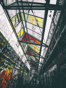Stained glass roof
