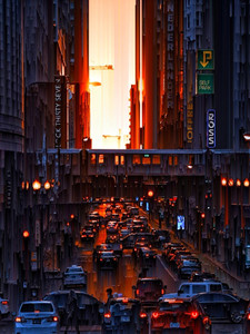 Chicago City Life Abstract