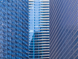 Abstract pattern of office buildings in Chicago