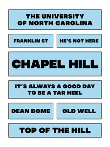 Chapel Hill NC City Poster